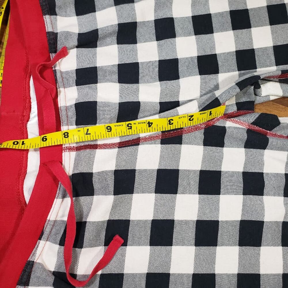Hanna Andersson Pajama Set Organic Cotton Women's Large Black White Check Red - Picture 9 of 13